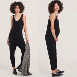 HATCH Knit Onesie Maternity Jumpsuit Black Merino Wool One Size